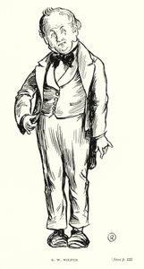 Dickens karaktär: R W Wilfer (litho) av Captain Edward Henry Handley Read