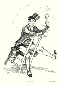 Dickens karaktär: Sam Weller (litho)