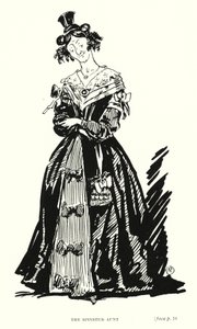 Dickens karaktär: The Spinster Aunt (litho)