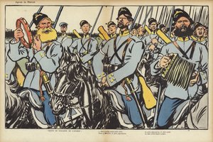 President Loubets besök i Ryssland, illustration för Le Rire