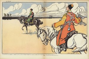 President Loubets besök i Ryssland, illustration för Le Rire
