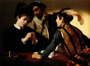 The Cardsharps av Michelangelo Merisi Caravaggio