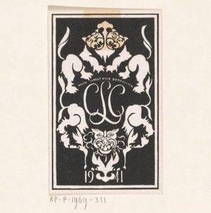 Ex libris av Carel Lion Cachet