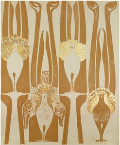 Bakgrundsdesign av Carel Adolph Lion Cachet (1864-1945). Färglitografi, storlek: 62,5x51,4