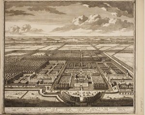 Frederik Henriks lustslott i Hornslaardyck nära Gravesand av Carel Allardt