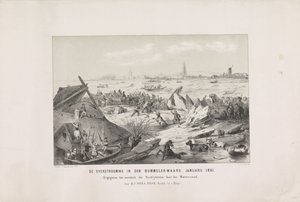 Översvämningen i Bommelerwaard. Januari 1861 (titel på objekt) av Carel Christiaan Antony Last