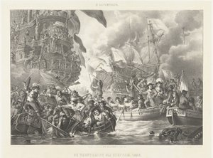Resan till Chatham och erövringen av Royal Charles, 1667 Erövringen vid Chattam. 1666 (titel på objekt)