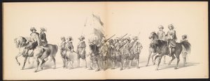 Masquerade of the Leiden Students, 1850 (skylt 10) Intogt av Frederik Hendrik i 