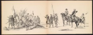 Masquerade of the Leiden Students, 1850 (Plåt 12) Intogt av Frederik Hendrik i 