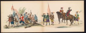 Masquerade of the Leiden Students, 1850 (skylt 12) Intogt av Frederik Hendrik i 