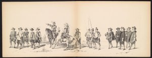 Masquerade of the Leiden Students, 1850 (skylt 2) Intogt av Frederik Hendrik i 