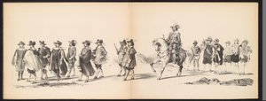 Masquerade of the Leiden Students, 1850 (skylt 6) Intogt av Frederik Hendrik i 