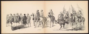 Masquerade of the Leiden Students, 1850 (skylt 9) Intogt av Frederik Hendrik i 