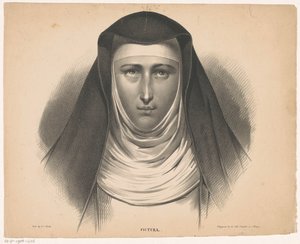 Porträtt av en nunna Pictura (serietitel på objekt) av Carel Christiaan Antony Last