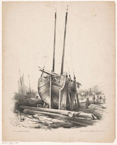 Fiskebåt under reparation av Carel Christiaan Antony Last