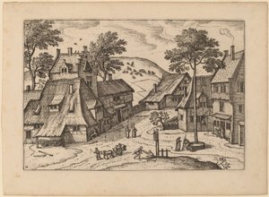Bytorget med helgedom av Carel Collaert