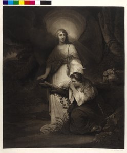Hagar gråter Hagar i öknen av Carel Fabritius