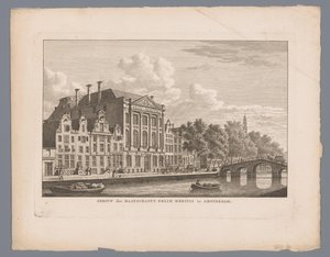 Utsikt över Felix Meritis i Amsterdam Byggnad av samfundet Felix Meritis i Amsterdam (titel på objekt) av Carel Frederik Bendorp (I)