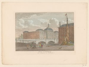 Utsikt över börsen i Rotterdam Börs i Rotterdam / La Bourse à Rotterdam (titel på objekt) av Carel Frederik Bendorp (I)