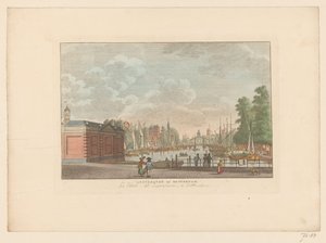 Utsikt över Leuvehaven i Rotterdam Leuvehaven i Rotterdam / La canal dit Leuvehaven a Rotterdam (titel på objekt) av Carel Frederik Bendorp (I)