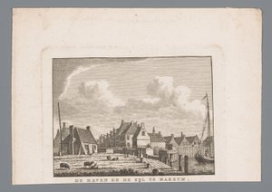 Hamnen och Zijl i Makkum Hamnen och sidan vid Makkum (titel på objekt)