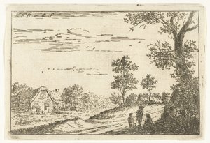 Landskap med gård Landskap (serietitel) av Carel Frederik Bendorp (I)
