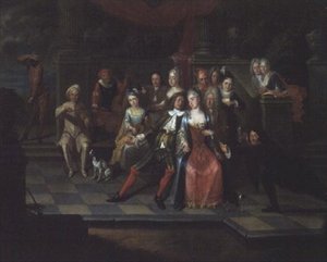 Karnevalsscen av Carel Jacob Crec