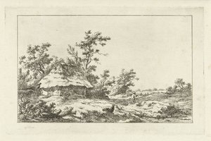 Man med en kratta vid en lada Landscapes (A-F) (serietitel)