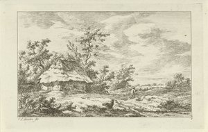 Man med en kratta vid en lada Landscapes (A-F) (serietitel)