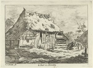 Par vid en lada In Eext i Drenthe (titel på objekt) Landskap (1-6) (serietitel)