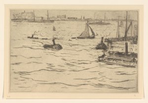 Utsikt över Maas i Rotterdam Maas i Rotterdam (originaltitel) av Carel Nicolaas Storm van 