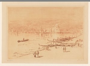 Kaj med vandrare i Venedig av Carel Nicolaas Storm van 