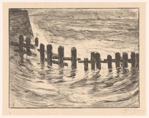 Pålarbete i Schelde nära Vlissingen av Carel Nicolaas Storm van 