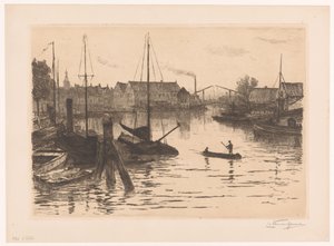 Riedijkshaven i Dordrecht på natten Dordrecht, Riedijkshaven, le soir (originaltitel)