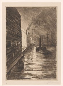 Varv i Vlissingen på natten av Carel Nicolaas Storm van 
