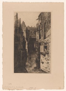 Kanal i Dordrecht Oude Gracht i Dordrecht (titel på objekt)