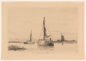 Le Vecht près de Weesp (originaltitel på objektet) La Hollande (original serietitel) av Carel Nicolaas Storm van 