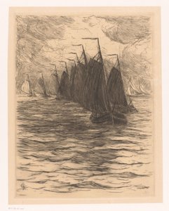 Flotta till havs av Carel Nicolaas Storm van 