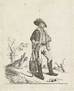 Landskap med en soldat av Carel Webbers