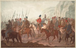 Uralkosackernas mars genom Böhmen i juli 1799, 1800 av Carl Adolph Heinrich Hess