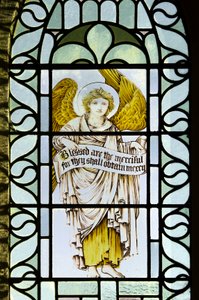 Betws Bledrws, St Bledrws, Shrigley & Hunt (1873-1982), Carl Almquist, Angel With Scroll, 1887 av Carl Almquist