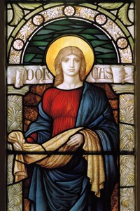 Dorcas, 1887 (målat glas)