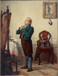 Herre framför en spegel av Carl Bernhard Schlösser