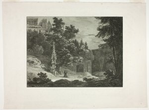 Pilgrim i skogen av Carl Blechen