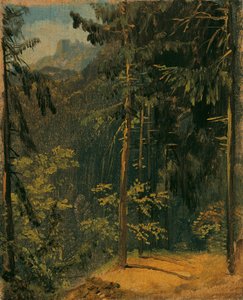 Skogsstig i Harz av Carl Blechen