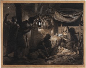 Tillbedjan av herdarna av Carl Bloch