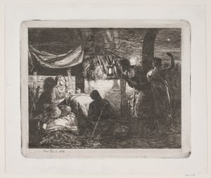 Tillbedjan av herdarna av Carl Bloch
