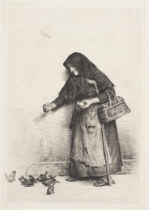 Hustrun med sparvarna av Carl Bloch