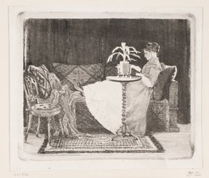Läsande dam av Carl Bloch