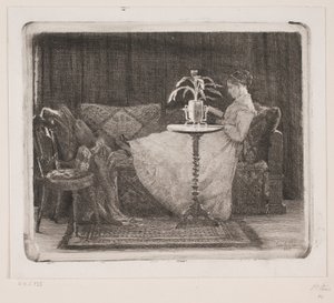 Läsande dam av Carl Bloch